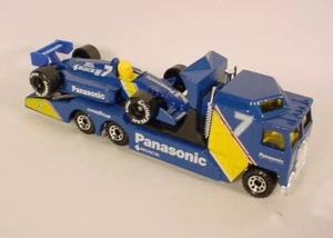 Matchbox Kenworth Cabover Panasonic Racing Transporter With # 7 Race Car Loose - Picture 1 of 1