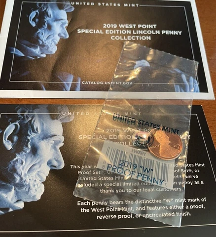 2019 W UNCIRCULATED BU Lincoln Shield Cent  Special Edition West Point Cover