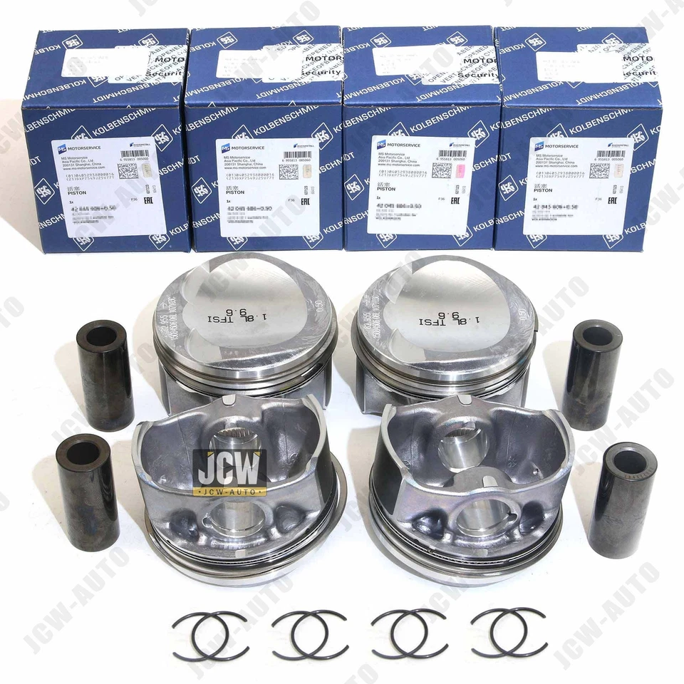 Juego de 4 pistones y anillos MAHLE para VW Escarabajo Audi A3 A4 A5 1.8 TFSI Foto 1 de 4