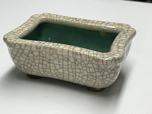 VTN Chinese Crackle Porcelain Brush Washer or Planter - Picture 1 of 8