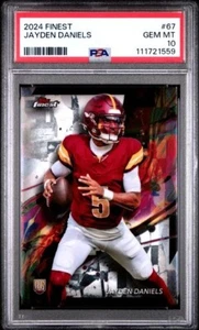Jayden Daniels 2024 Topps Finest #67 RC PSA 10 GEM MINT - Picture 1 of 2