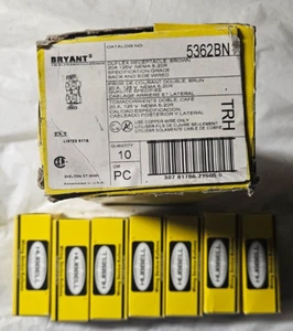 New 7 Pack - 5362BN Receptacle,Brown,20A,Nylon,Duplex Outlet - Picture 1 of 4