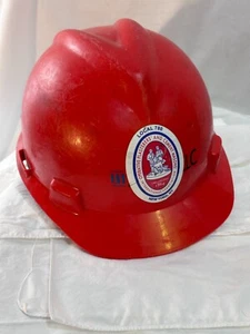 VINTAGE V-Gard Operative Plasterers And Cement Masons Union RED Hard Hat - Picture 1 of 15