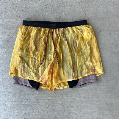 Nike Men’s Flex Stride Wild Run 2-in-1 Running Shorts Citron Print Size Large - Image 1 of 4