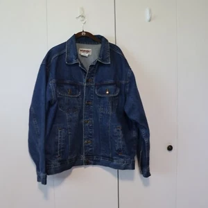 Vtg 1990s Wrangler Rugged Wear Denim Trucker Jacket RJK30AN Mens Sz XL - Picture 1 of 7