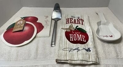 Dolly Parton Red Apple Kitchen Towel Spoon Rest Pie Server Sponge Sold Out DG - Image 1 of 4