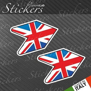 2 Car Motorcycle JDM Sticker Bomb Wakaba Leaf UK England Flag Small - Picture 1 of 1