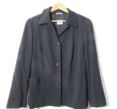 GIANFRANCO FERRE FORMA черный шерсти смесь блейзер куртка размер США 18 - Изображение 1 из 3