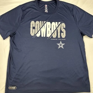 NFL Team Apparel Dallas Cowboys Combine Training T-shirt Blue Men's 2XL NEW ERA - Picture 1 of 11