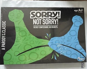 Hasbro Sorry Not Sorry Adult Board Game New But Torn Plastic - Picture 1 of 3
