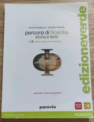 PERCORSI DI FILOSOFIA VOL.1 EDIZIONE VERDE - N.ABBAGNANO e G.FORNERO - PARAVIA - Immagine 1 di 3