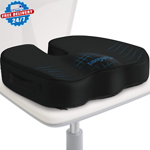 Seat Cushion for Office Desk Chair, Memory Foam, Non-Slip, Cushion Back, Coccyx,