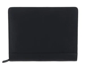 Bodenschatz Schreibmappe Notebook Blockklemme DIN A4 Schwarz Black Leder Neu - Bild 1 von 5