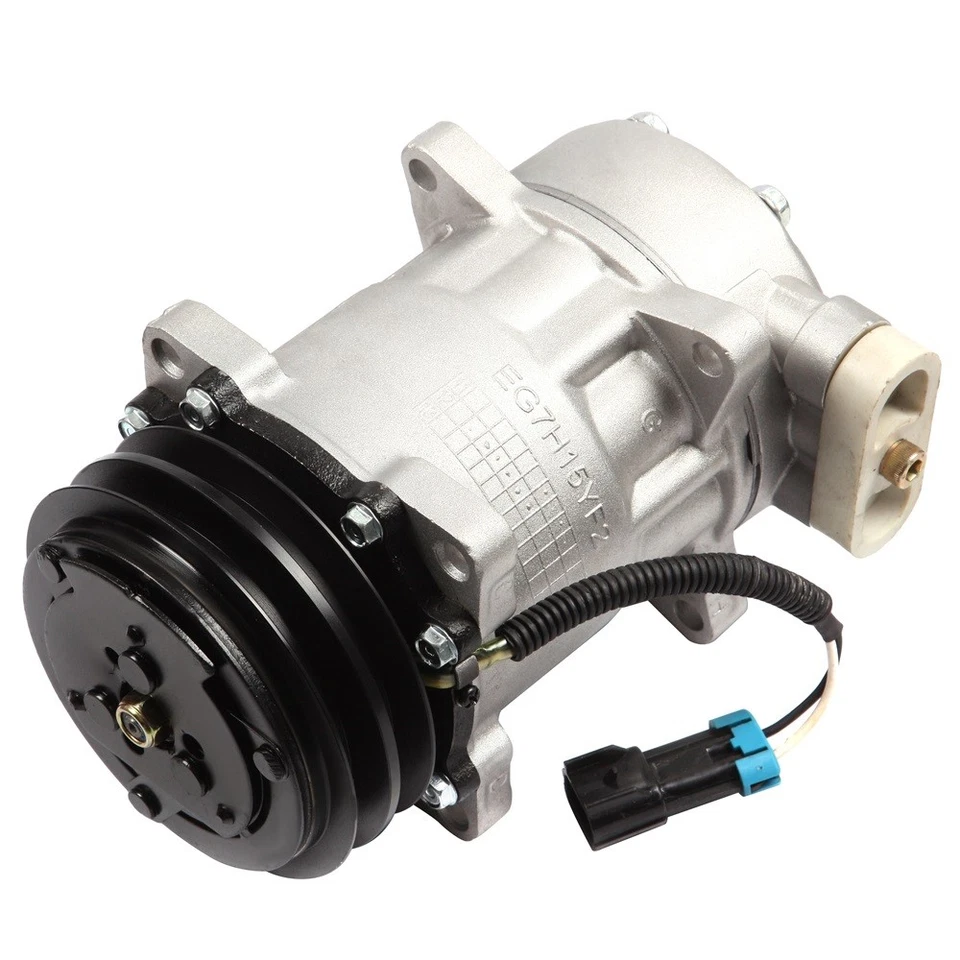 AC Compressor For 1993-1996 Kenworth T450 10.0L 1995-2011 Peterbilt 320 10.8L Foto 1 de 4