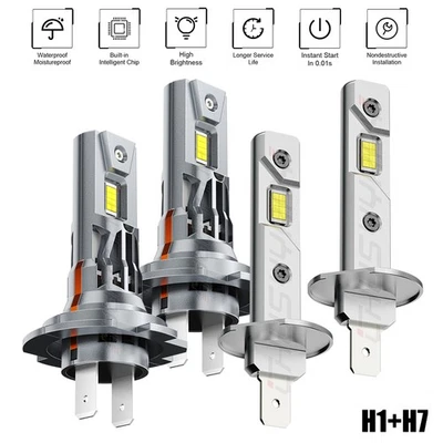 Kit de faros LED blancos haz alto-bajo 6500K para Renault Duster 2013 2014 2015 2016 Foto 1 de 4