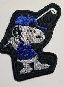 Snoopy Golf  Embroidered Biker Patch Worldwide ship approx 3.5x3.5" - Picture 1 of 2