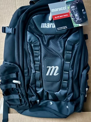 Marucci Elite Coaches 棒球棒包个人背包可容纳 2 个蝙蝠黑色 — 第 1/4 张图片