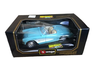 Bburago Diamonds 118 1957 Chevrolet Blue Corvette Maßstab 1:18 Made in Italy NEU - Bild 1 von 8