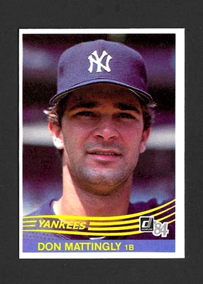 1984 DONRUSS SET-BREAK # 248 DON MATTINGLY (RC) NEW YORK YANKEES ROOKIE NM - Image 1 of 2