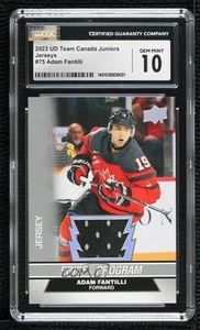 2023 Team Canada Juniors Jersey Adam Fantilli #75 CGC 10 Gem Mint Rookie RC - Picture 1 of 3