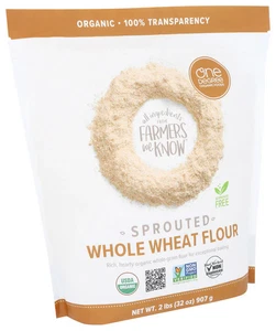 One Degree Organic Foods  Organic Sprouted Whole Wheat Flour   32 Oz (Pack Of 1) - Imagen 1 de 1