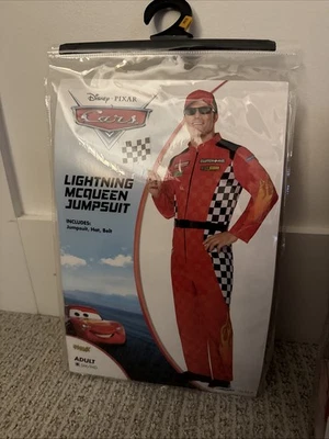 [01720457] Spirit 万圣节成人 Lightning McQueen 连身裤服装 - 汽车 S/M — 第 1/2 张图片