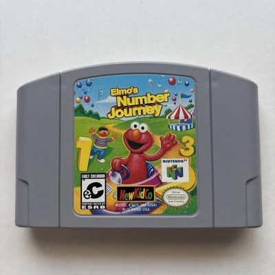 Elmo’s Number Journey Nintendo 64 N64 Auténtico Limpio Probado Retro Niño Pequeño Foto 1 de 4