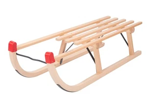 Trineo de madera Davos Tradicional 90 cm trineo nieve invierno montañas trineos - Nuevo - Imagen 1 de 3