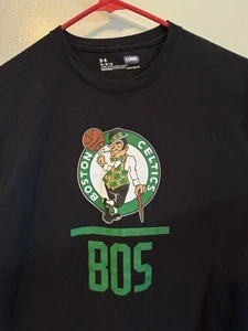 Under Armor Boston Celtics Leprechaun Medium M Heatgear T-Shirt Short Sleeve - Picture 1 of 5