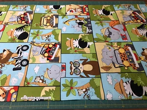 Jungle Kids 2011 35" X 44" Fabric Traditions 100% cotton fabric#354 - Picture 1 of 2