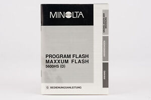 Bedienungsanleitung Minolta Program Flash Maxxum Flash 5600HS (D) 