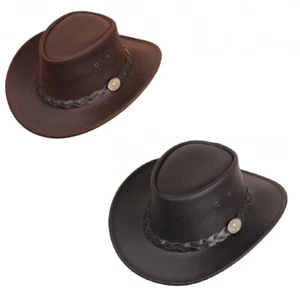 Scippis BUSHMAN Lederhut Westernhut Cowboyhut black o. braun Rindsleder Hut Hüte - Bild 1 von 3