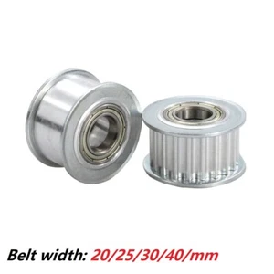 8M 20/25/30/40/mm Timing Belt Smooth Tooth Idler Drive Pulley 15 16 20 -30 Teeth - Picture 1 of 7