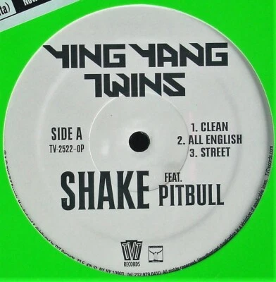 YING YANG TWINS / PITBILL "SHAKE" 2005 VINYL 12" SINGLE PROMO 5 MIXES *SEALED* Foto 1 de 4