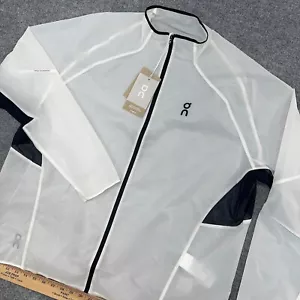 On Cloud Running Zero Jacket Mens 2XL Undyed White Windproof Reflective NEW - Picture 1 of 12