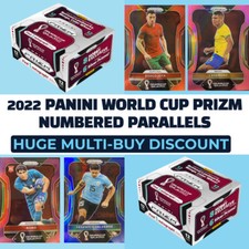 2022 Panini Prizm World Cup Numbered Parallels (Red, Blue,etc.) - Pick Your Card