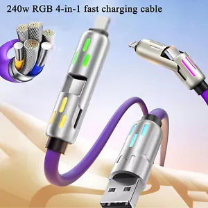 MFish 4-in-1 Universal USB Charging Cable-MAX 240W Fast Charging charger cord- - Picture 1 of 18