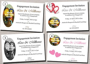 Personalised Engagement Photo Invitations Cards - 50 invites with envelopes - Picture 1 of 3
