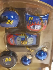 Nascar Jeff Gordon #24 Dupont Collectible Mini Christmas Ornaments Trevco NIB - Picture 1 of 8