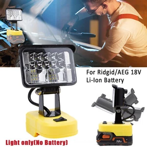 For Ridgid 18V Battery LED Work Light Torch Flood Light Portable Outdoor Lamp - Picture 1 of 11