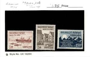 Greenland, Postage Stamp, #98-99, 108 Mint NH, 1974 Ship (AB) - Picture 1 of 1