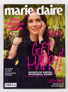 WINONA RYDER WINTER FLORALS VINTAGE STYLE COAT UK NOV 2017 Marie Claire magazine - Picture 1 of 1