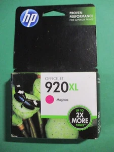Genuine HP 920XL Magenta Ink Cartridge CD973AN NEW SEALED JUN 2014 - Picture 1 of 3