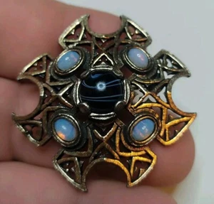 Broche milagroso ópalo ónix antiguo  - Imagen 1 de 2