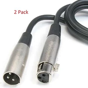 New ( 2 Pack ) 3-feet XLR 3P Male / Female Microphone Cable - Picture 1 of 1