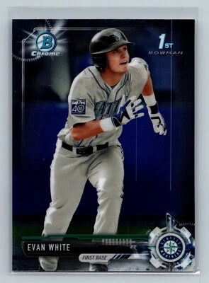 2017 Bowman Draft Chrome 1st #BDC-178 Evan White Seattle Mariners - Image 1 of 2