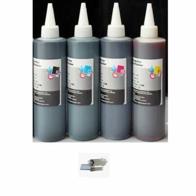 4x250ml Dye Black & Color refill ink for Epson HP Lexmark Canon Brother  - Image 1 of 3