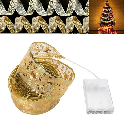 LED Ribbon String Light Battery Power For Christmas Tree Ornaments Party Decor - Image 1 of 4
