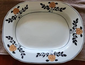 Adams Titian Ware Royal Ivory England Decorative Floral Design Serving Platter - Picture 1 of 3