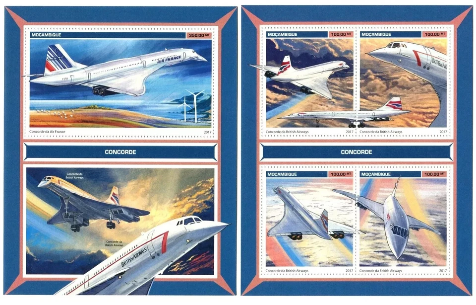 Aviation Airplane Concorde - stamps - Timbres - Mozambique 2017 - MNH** SN. - Image 1 of 1